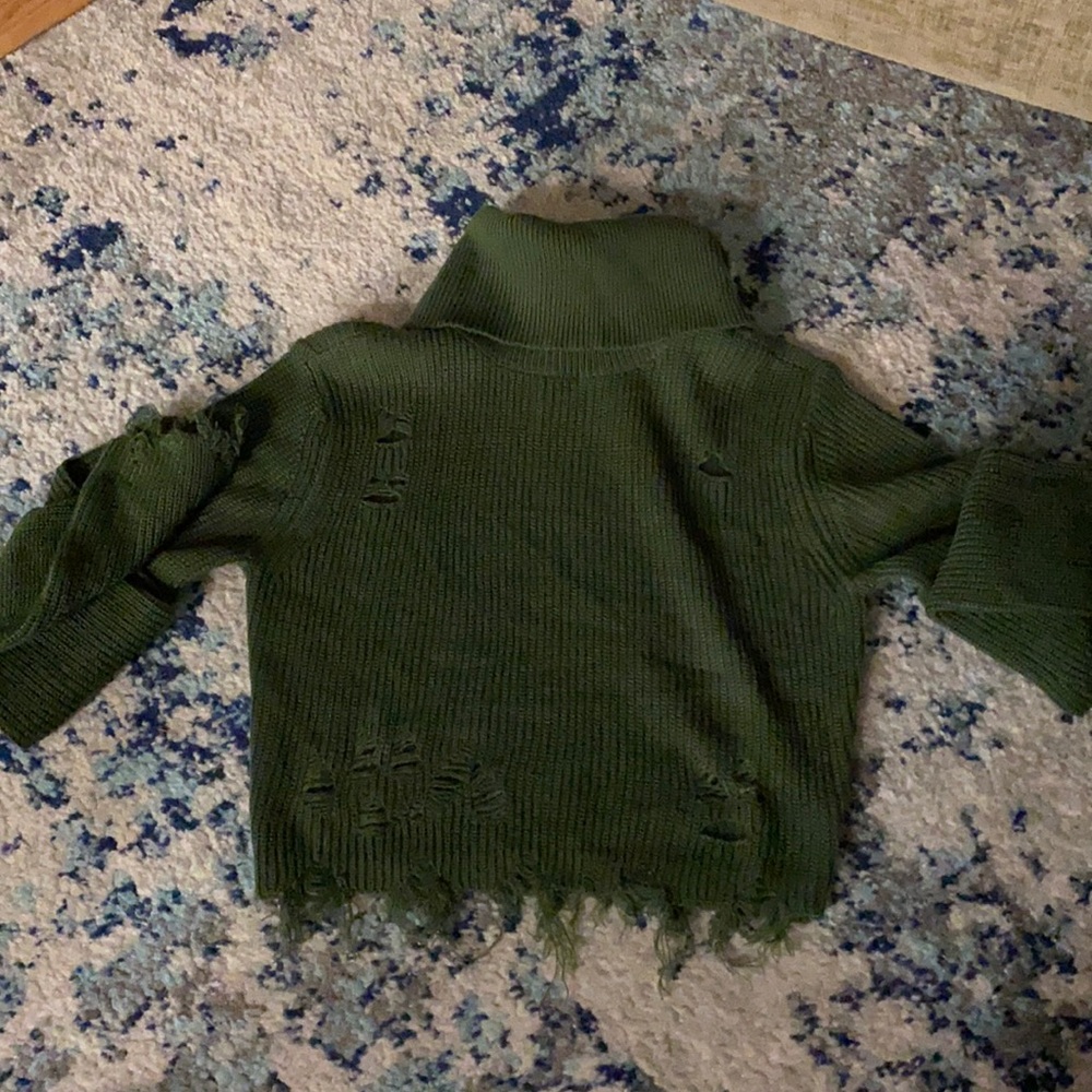 Cropped turtleneck sweater